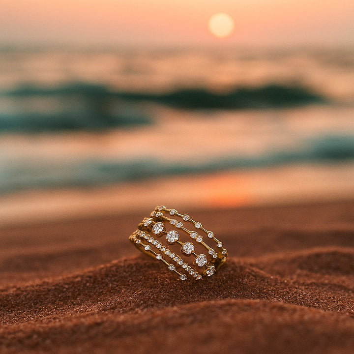 Pelagia | Set of Golden Rings