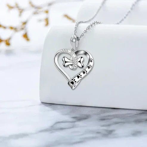 2-Piece Jewellery Set with Paw, Heart &amp; Bone Charms