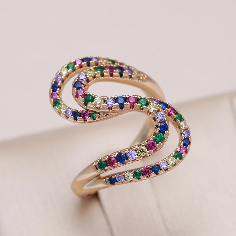 Elegant ring made of Colourful zirconia