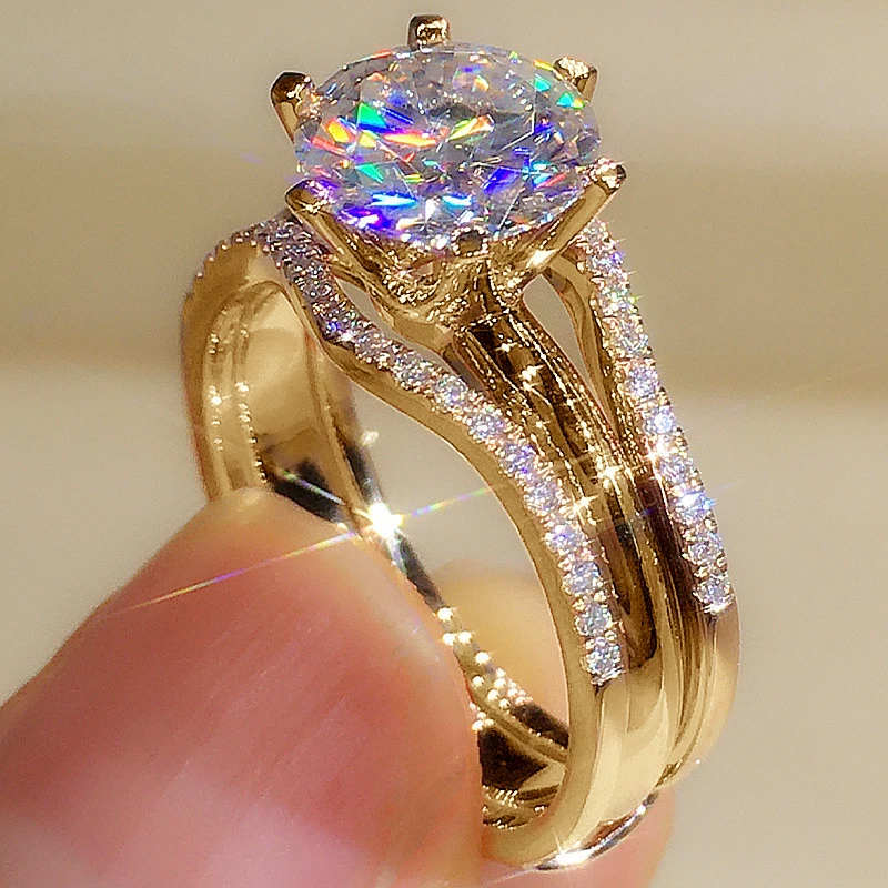 Vintage multi-Coloured sparkling ring set
